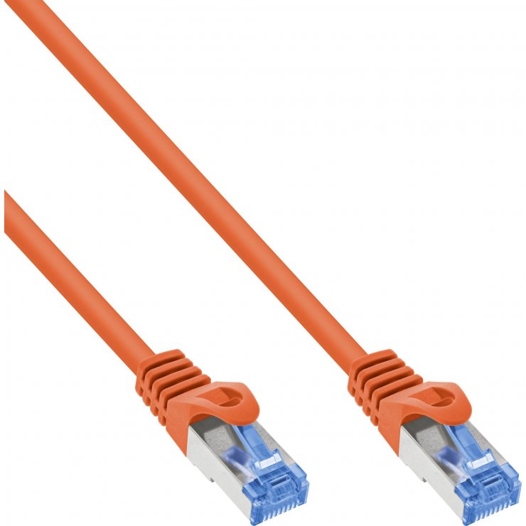Imagine Cablu de retea RJ45 Cat.6A S/FTP LSoH CCA 0.3m Orange, InLine IL72633O