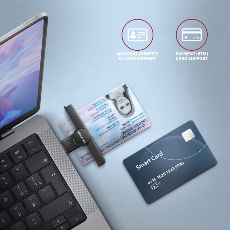 Imagine Cititor electronic carti de identitate Smart Card USB 2.0, CRE-SMPA