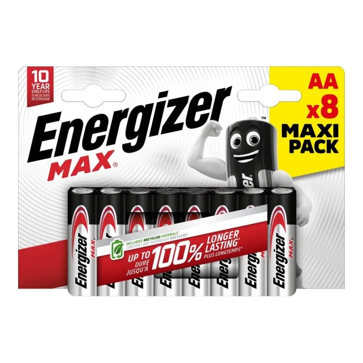 Imagine Set 8 buc baterie alkalina AA/LR6, Energizer MAX E303324702
