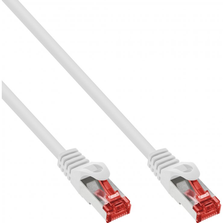 Imagine Cablu de retea RJ45 S/FTP PiMF Cat.6 15m Alb, InLine IL76415W
