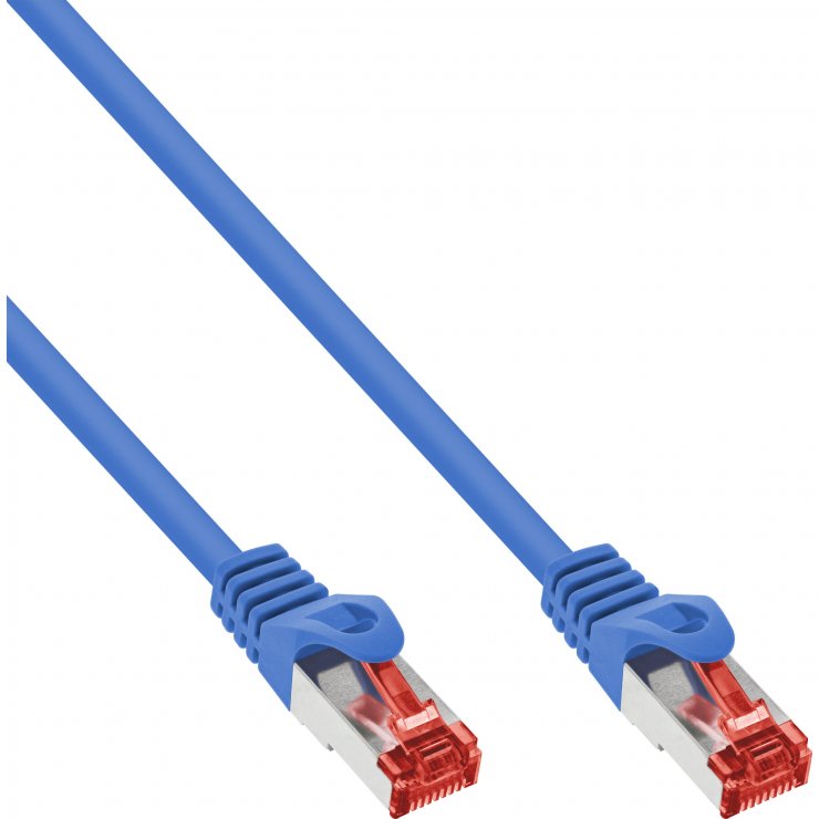 Imagine Cablu de retea RJ45 S/FTP PiMF Cat.6 15m Albastru, InLine IL76415B