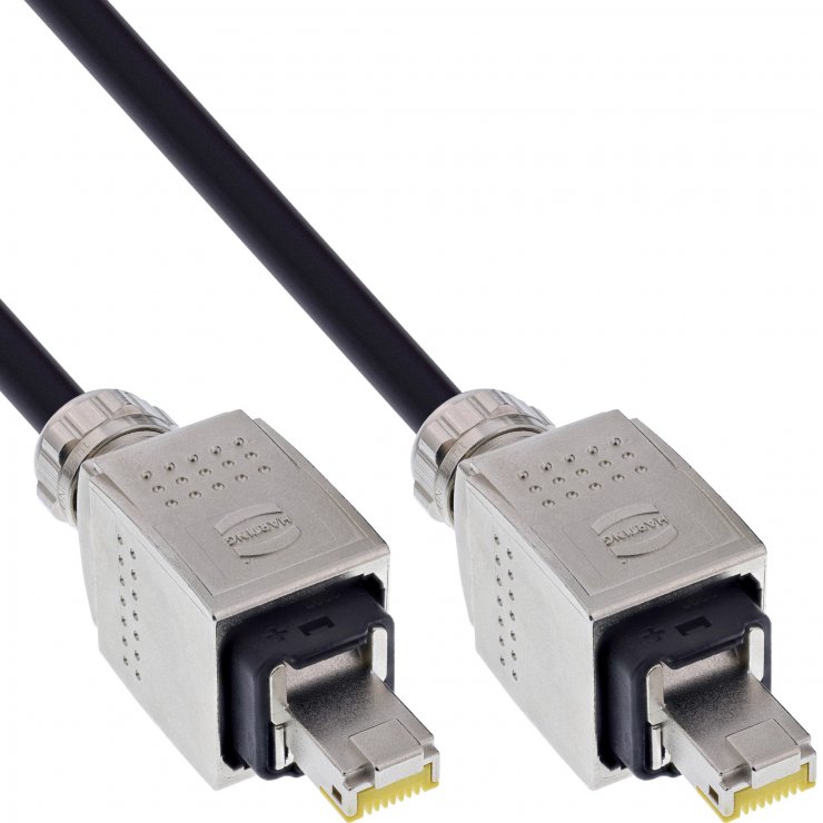 Imagine Rola/tambur cablu de retea RJ45 Cat.6A S/FTP IP67 PUR Harting pentru exterior/aplicatii industriale 50m, InLine IL78593H