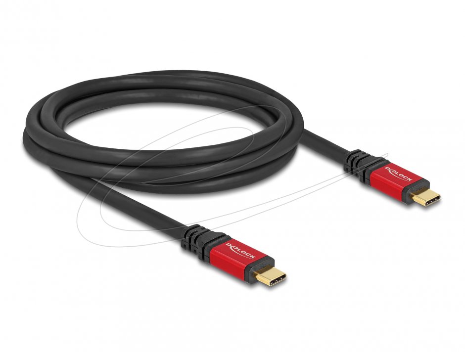 Imagine Cablu USB 3.2 type C PD 3.0 5Gb/100W E-Marker T-T 2m, Delock 80091