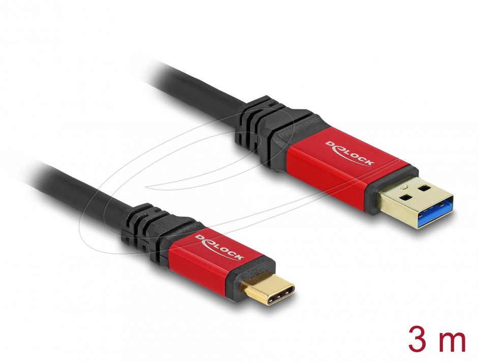 Imagine Cablu USB 3.2-A la USB type C T-T 3m, Delock 80619