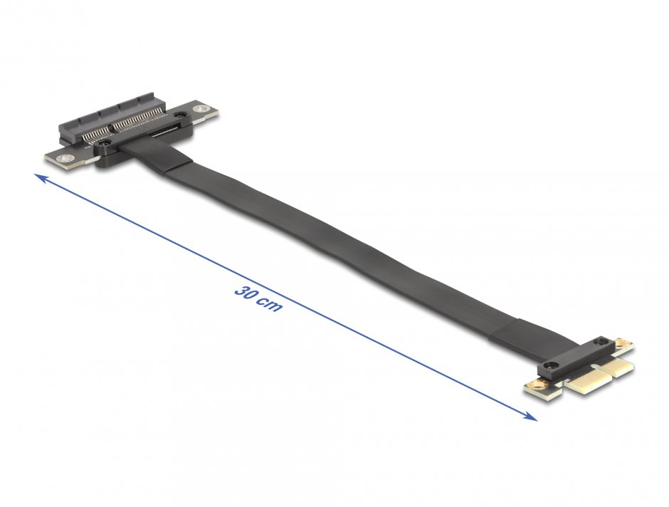 Imagine Riser Card PCI Express 3.0 x1 la x4 + cablu 30cm, Delock 81495