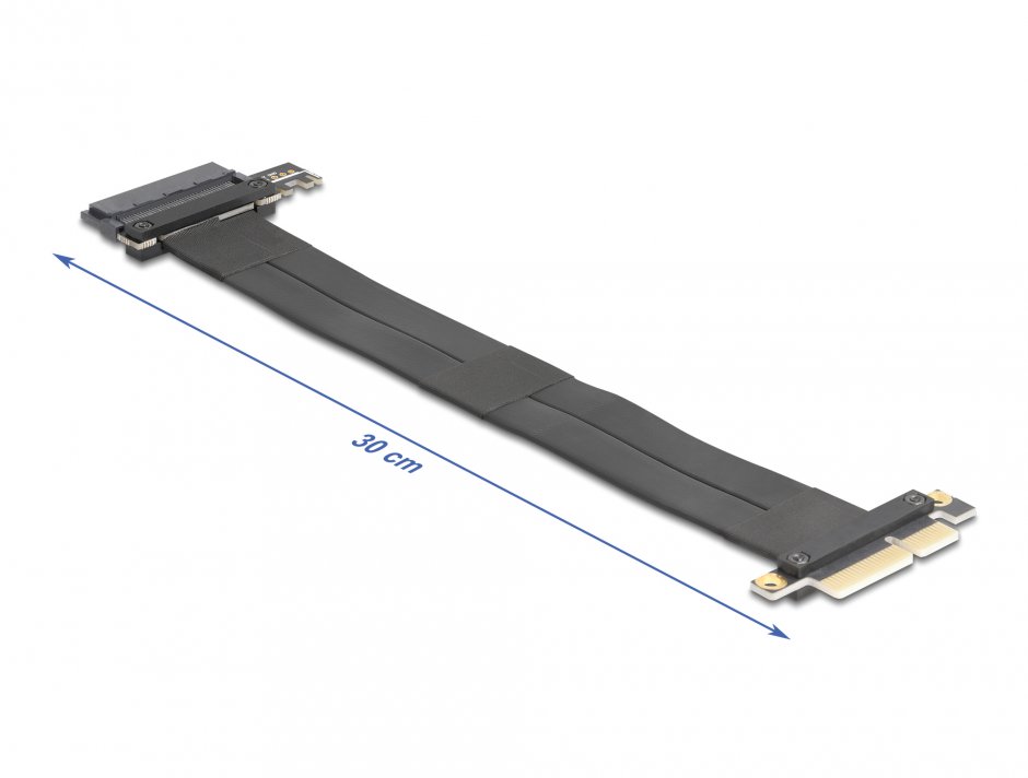 Imagine Riser Card PCI Express 3.0 x4 la U.2 SFF-8639 SSD + cablu 30cm, Delock 81507