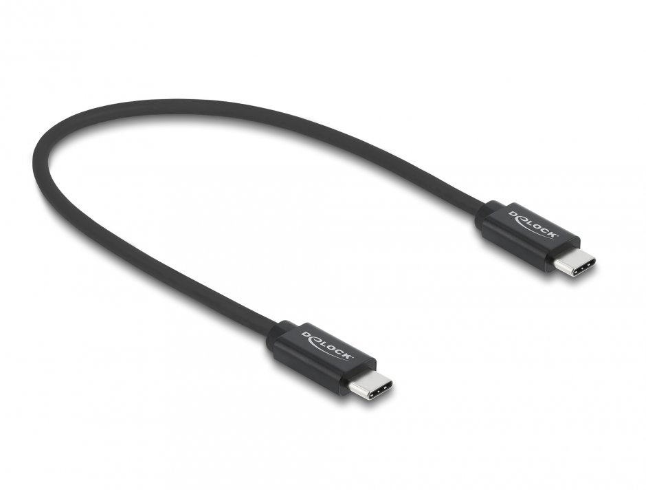 Imagine Cablu Coaxial USB 40 Gbps 240W PD 3.1 8K30Hz 0.5m Negru, Delock 81705