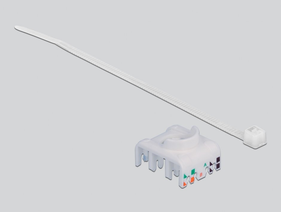 Imagine Adaptor pentru sina DIN cu modul Keystone RJ45 Cat.6A LSA, Delock 86014