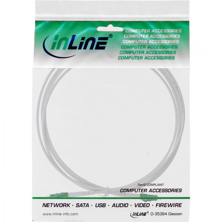 Imagine Cablu fibra optica Simplex FTTH LC/APC8° - LC/APC8° OS2 0.5m, InLine IL88255