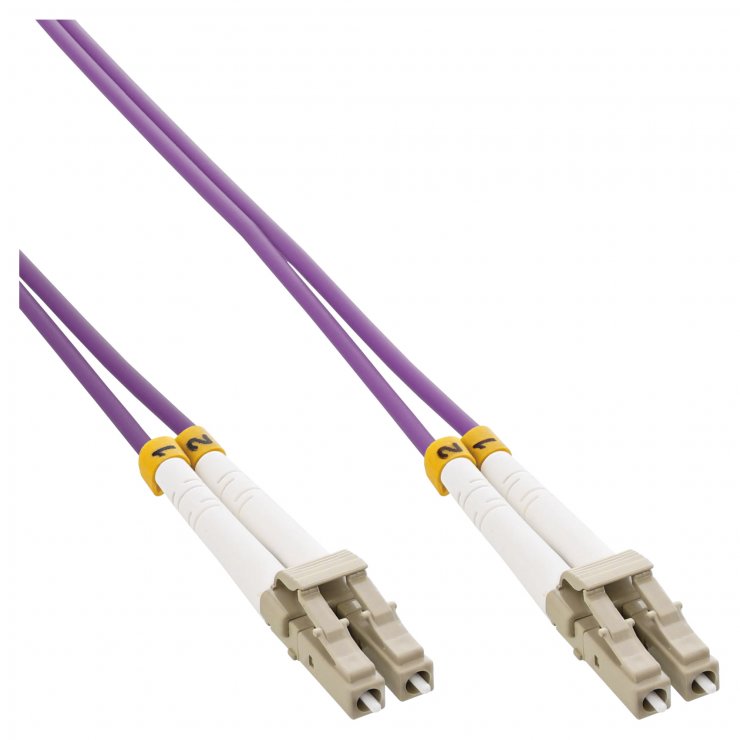 Imagine Cablu fibra optica LC- LC Duplex Multimode OM4 LSOH 20m, InLine IL88523P