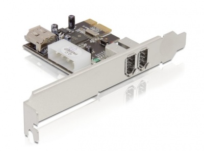 Imagine PCI Express FireWire A cu 3 porturi, Delock 89121