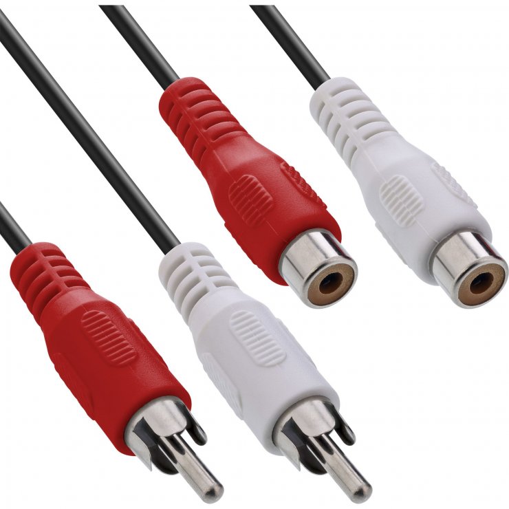 Imagine Cablu prelungitor audio 2 x RCA la 2 x RCA T-M 20m, InLine IL89934L