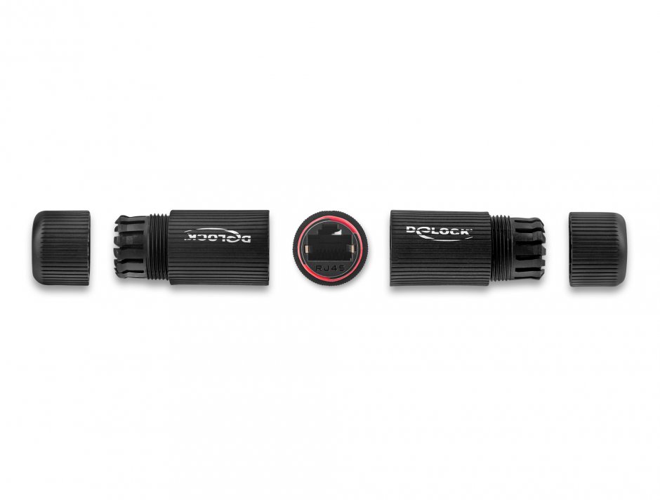 Imagine Cupla de retea RJ45 Cat.6 exterior IP68 waterproof, Delock 90780