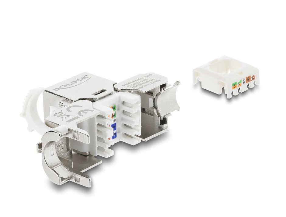 Imagine Keystone RJ45 la LSA Cat.8.1 ecranat locking clip/dust cover, Delock 90795