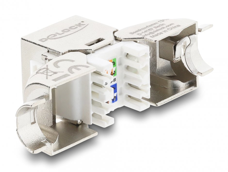 Imagine Keystone RJ45 la LSA Cat.6A tool-free unghi 45 grade ecranat, Delock 90798