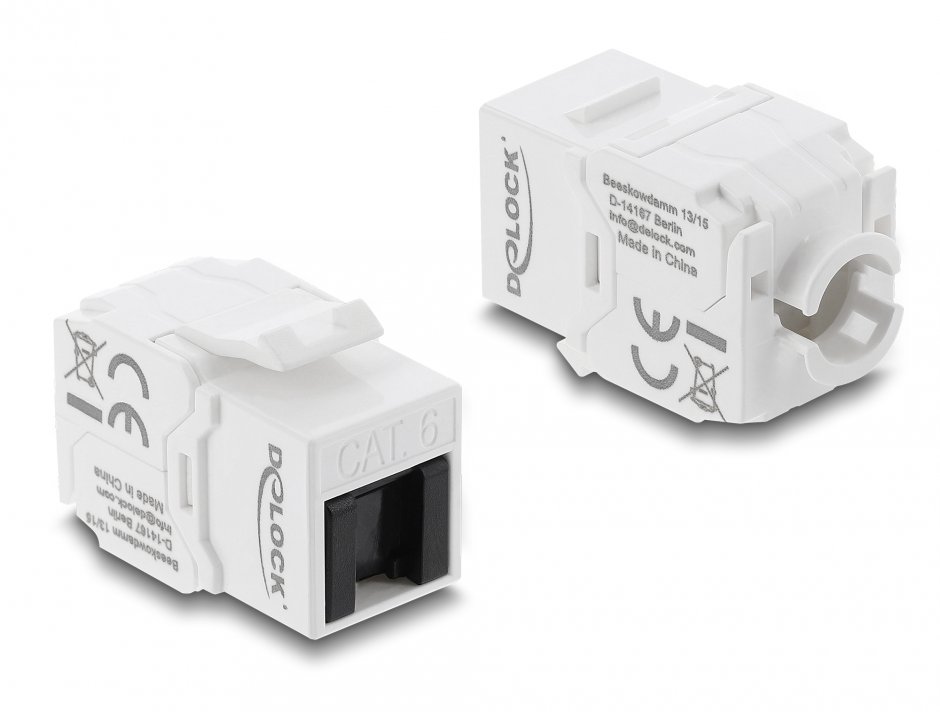 Imagine Keystone RJ45 la LSA Cat.6 tool-free dust cover, Delock 90799