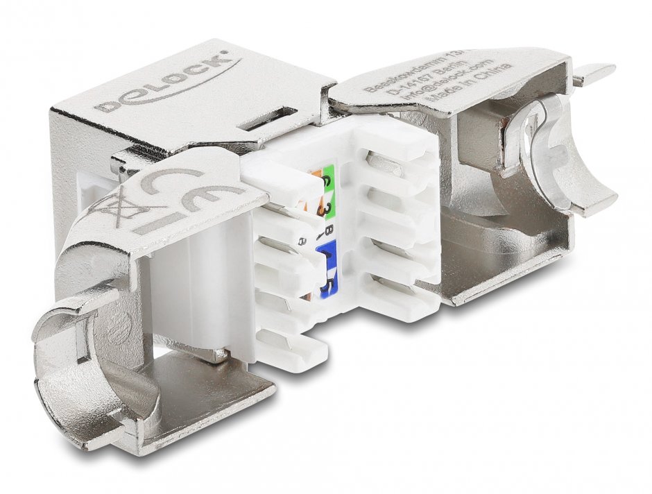 Imagine Keystone RJ45 la LSA Cat.6A tool-free unghi 90 grade ecranat, Delock 90800