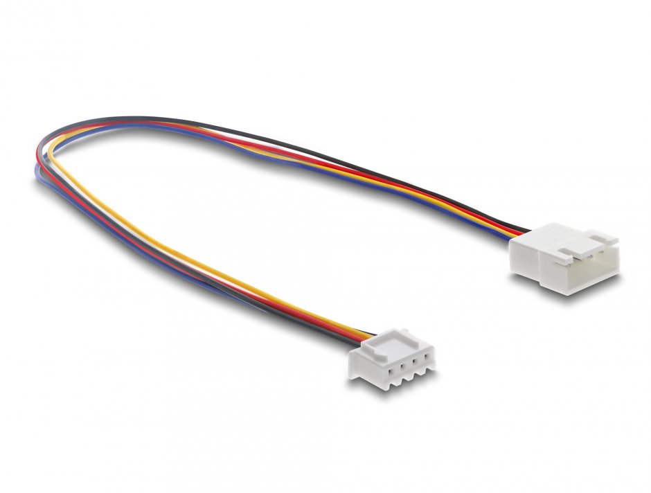 Imagine Cablu prelungitor alimentare ventilator JST PWM 4 pini lungime conector 7mm T-M 30cm, Delock 90868