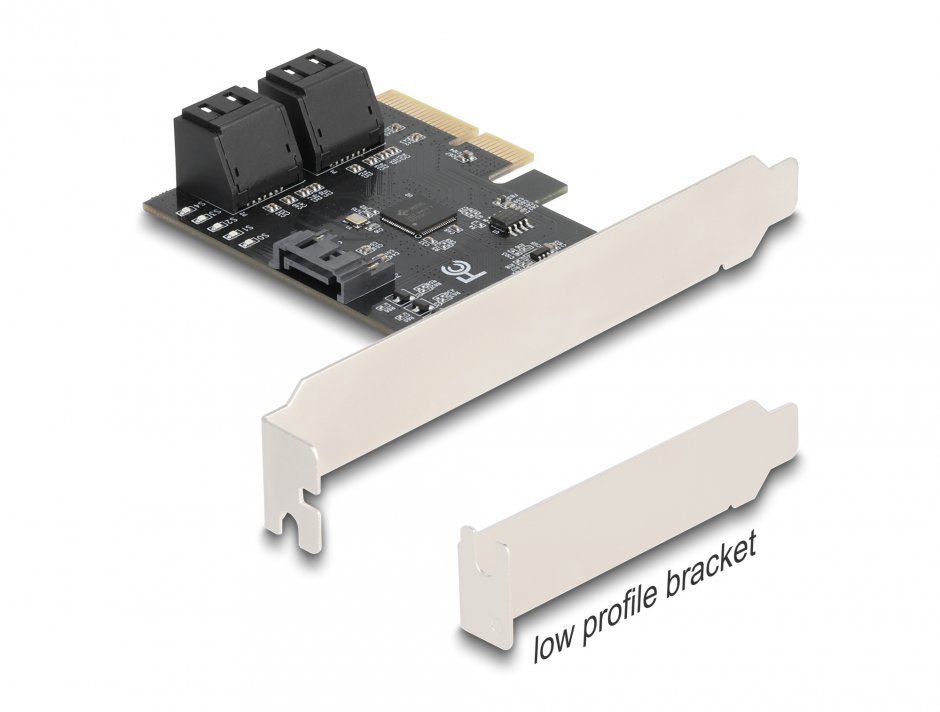 Imagine PCI Express cu 5 x SATA LPFF, Delock 90890