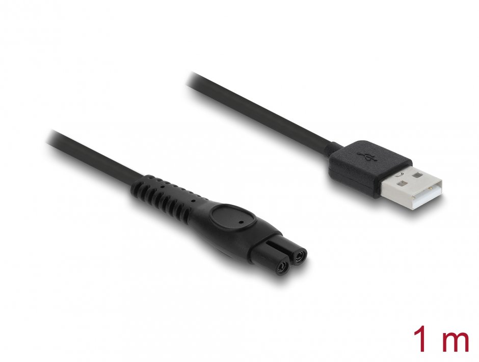 Imagine Cablu de alimentare USB 5V pentru aparate de ras electrice Philips QP2724/QP2834/QP1924/MG9520 1m, Delock 90981