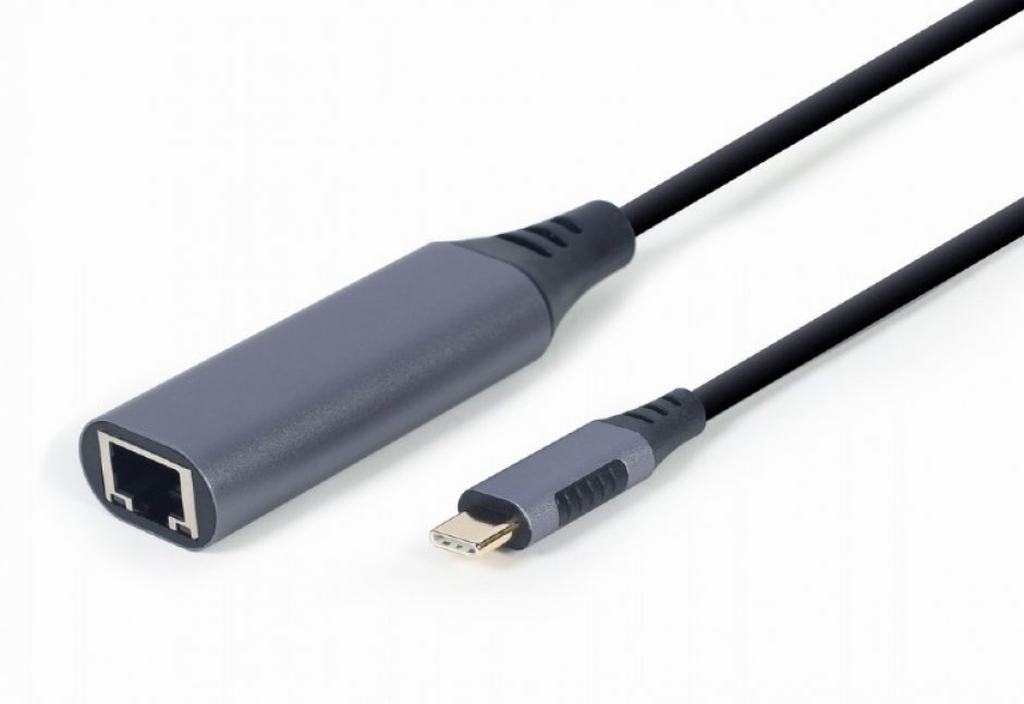 Imagine Adaptor USB 3.1 type C la RJ45 Gigabit LAN, Gembird A-USB3AC-LAN-01