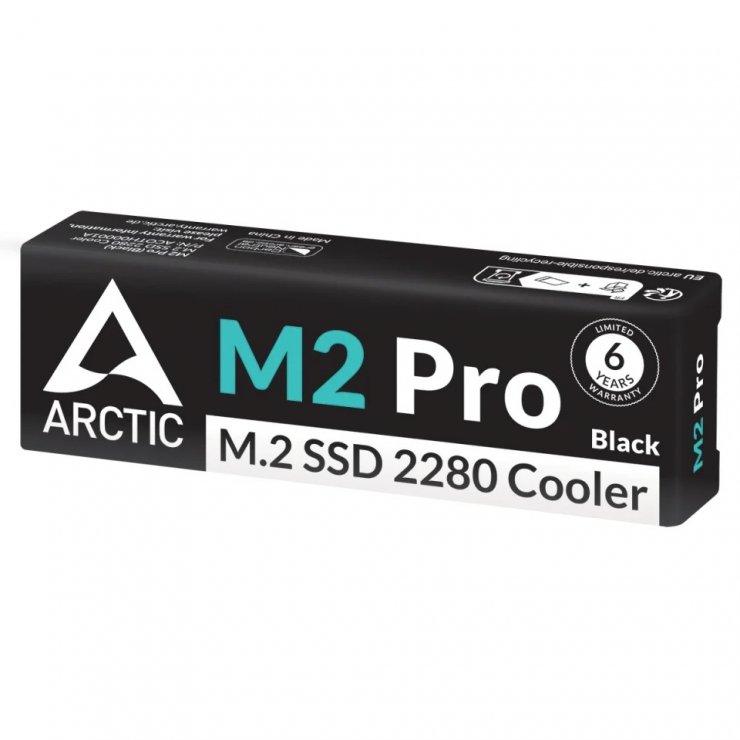 Imagine Cooler pasiv pentru SSD M2 Negru Aluminiu, Arctic M2 Pro ACOTH00001A