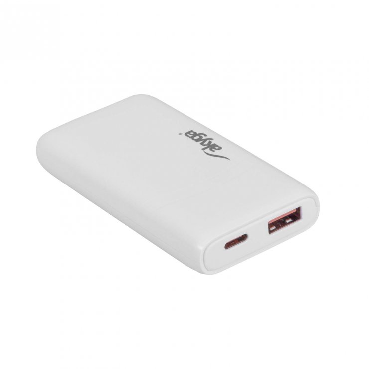 Imagine Incarcator priza flat USB-A + USB type C PD GaN 65W, Akyga AK-CH-31