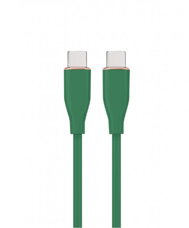 Imagine Cablu silicon USB 2.0 type C T-T 1.5m Verde, Gembird CC-USB2S-CMCM-1.5M-G