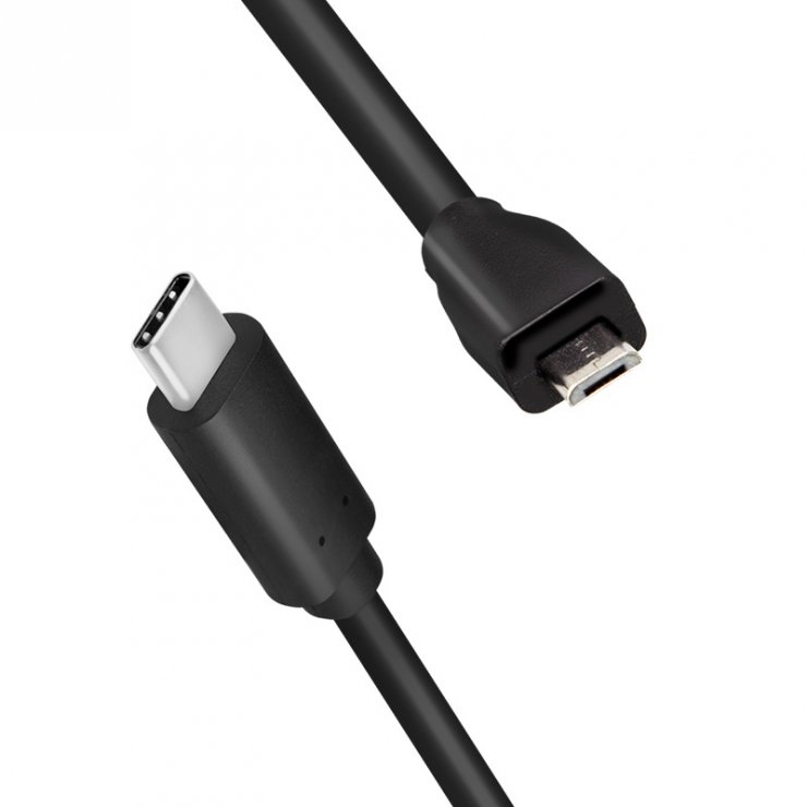 Imagine Cablu USB 2.0 type C la micro USB 0.5m, Logilink CU0196