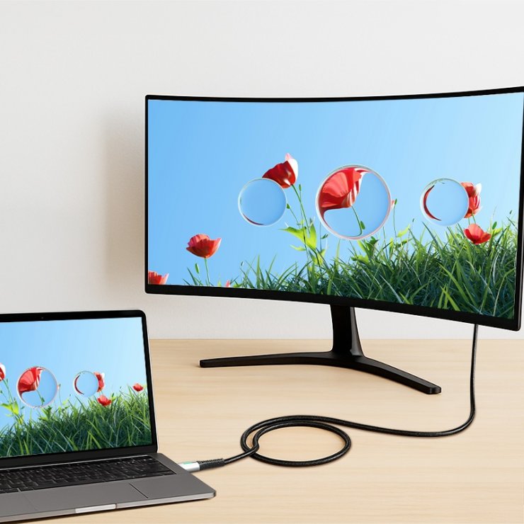 Imagine Cablu USB 3.2 Gen2x2 Type C 20Gbps/100W/4K60Hz cu LED T-T 2m Negru, Logilink CU0434