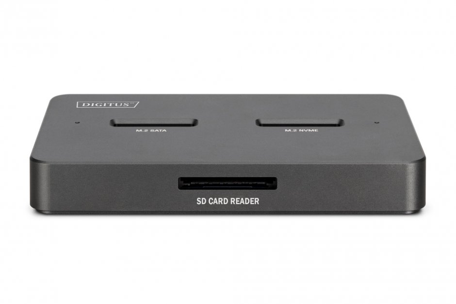 Imagine Docking station USB Type C pentru 2 x M.2 NVMe/SATA SSD + cititor carduri SD Express, Digitus DA-71546-1