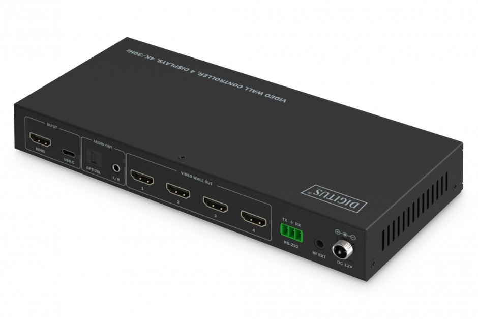 Imagine Video Wall Controller HDMI 4 monitoare 4K30Hz, Digitus DS-55358