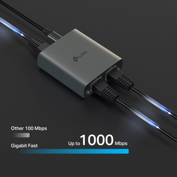 Imagine Splitter 2 porturi Gigabit, TP-LINK EH210