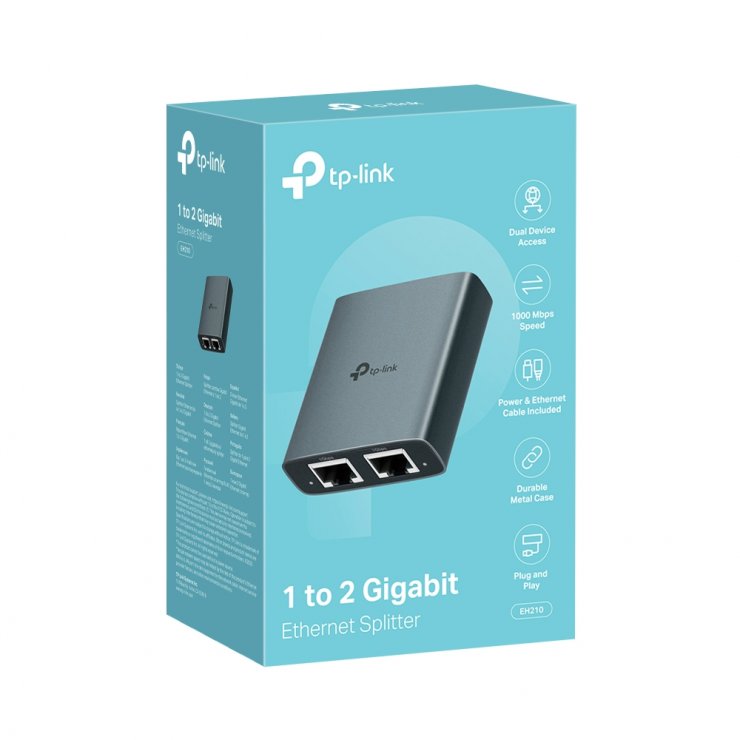 Imagine Splitter 2 porturi Gigabit, TP-LINK EH210
