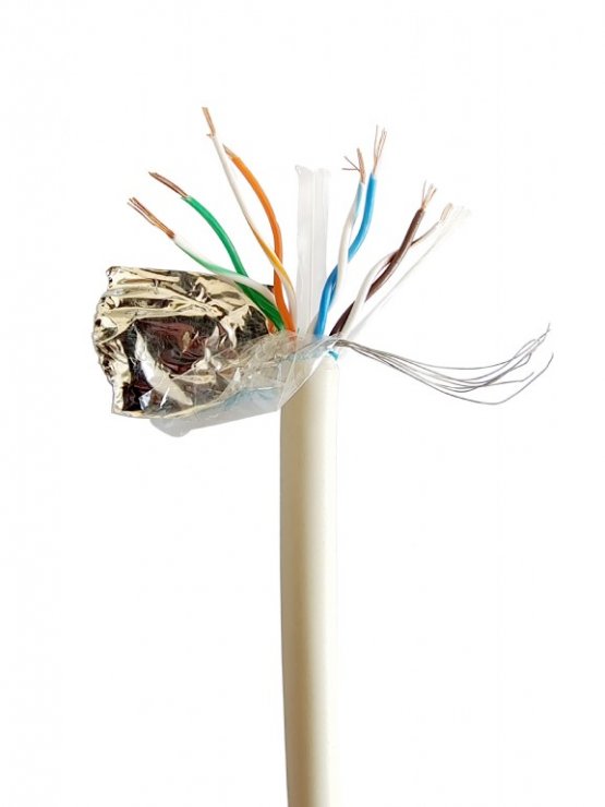 Imagine Rola 100m cablu de retea RJ45 FTP cat6 CCA solid Gri, Gembird FPC-6004-L/100