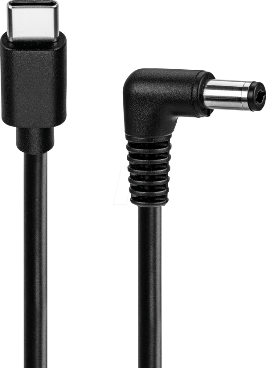 Imagine Cablu incarcare USB type C la DC 2.5 x 5.5mm 5V/3A 1m, Goobay G78969