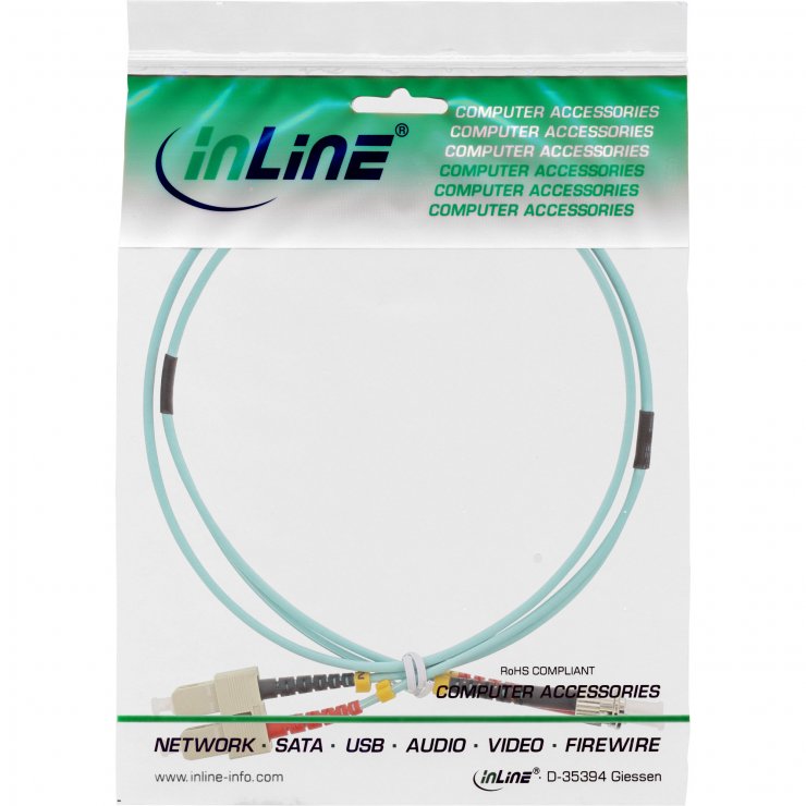 Imagine Cablu fibra optica Duplex Multimode SC-ST LSOH OM3 2m, InLine IL82502O