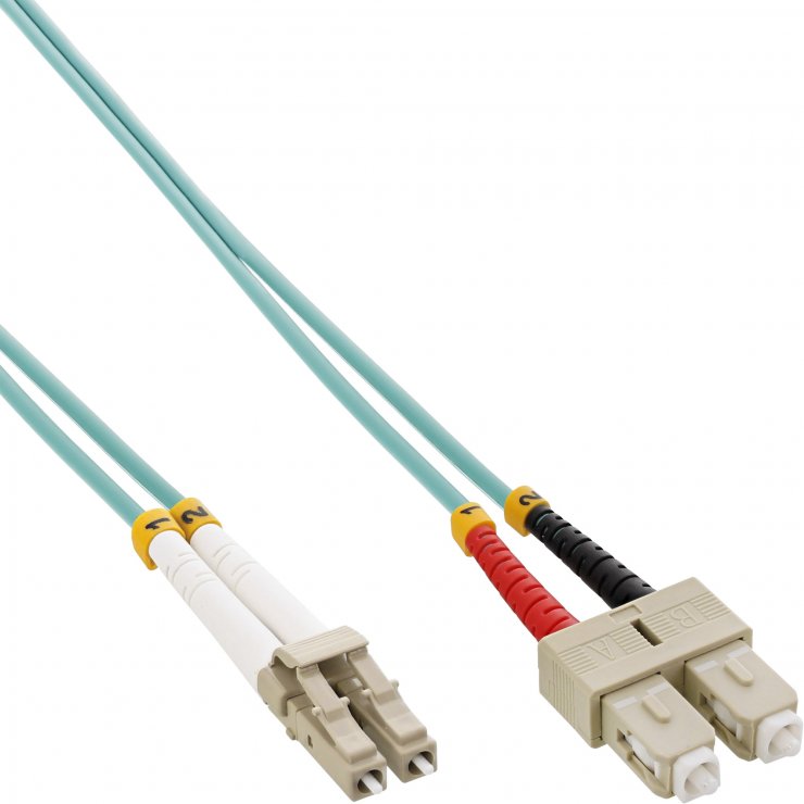 Imagine Cablu fibra optica Duplex Multimode LC-SC LSOH OM3 20m, InLine IL88639O