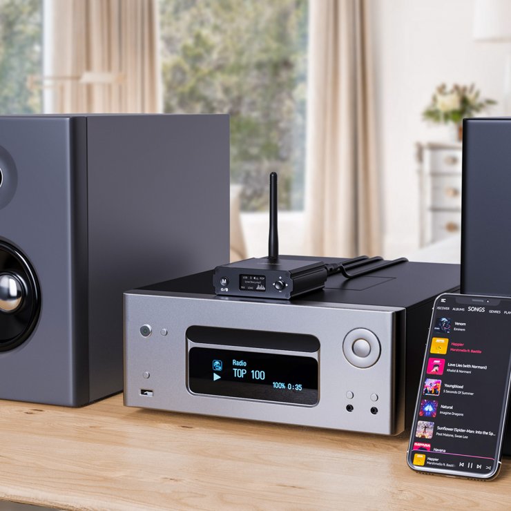 Imagine Bluetooth 5.1 HiFi Receiver & USB DAC cu LCD, InLine IL99209M