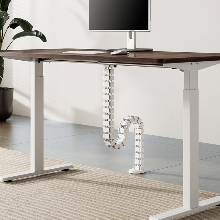 Imagine Organizator cabluri/canal cablu inaltime reglabila 1.3mx129mm Alb, Logilink KAB0093