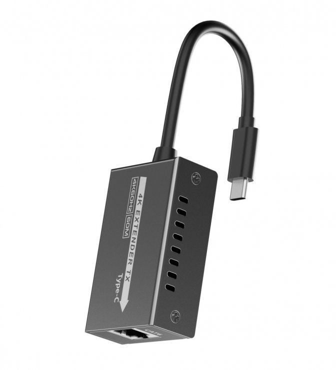 Imagine Extender USB type C la HDMI via Cat5e/6/6a 4K@60Hz max. 60m, khext60-11