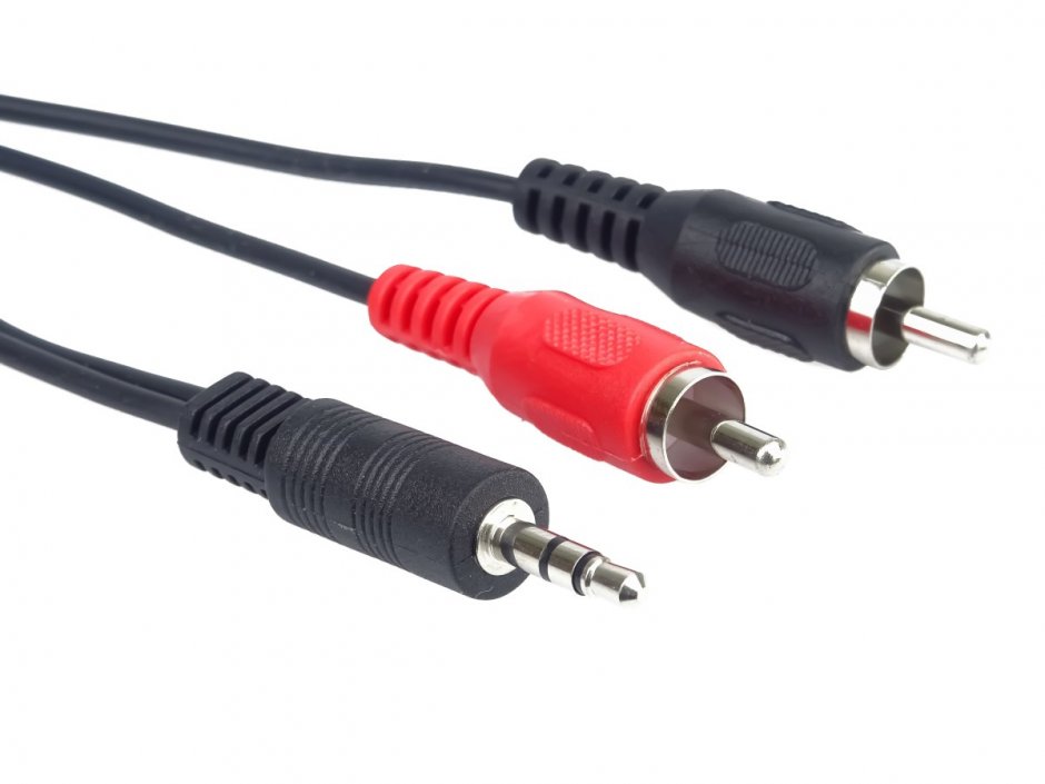 Imagine Cablu audio jack stereo 3.5mm la 2 x RCA T-T 1.5m, KJACKCIN015