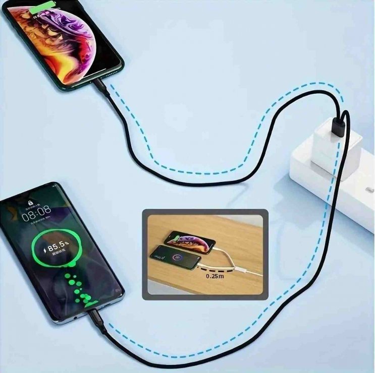 Imagine Cablu de incarcare USB-A la 2 x USB type C T-T 0.3m, ku2y04