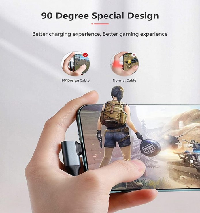 Imagine Cablu USB 3.2 Gen2x2 type C 100W unghi/unghi brodat 1m, ku31cj1