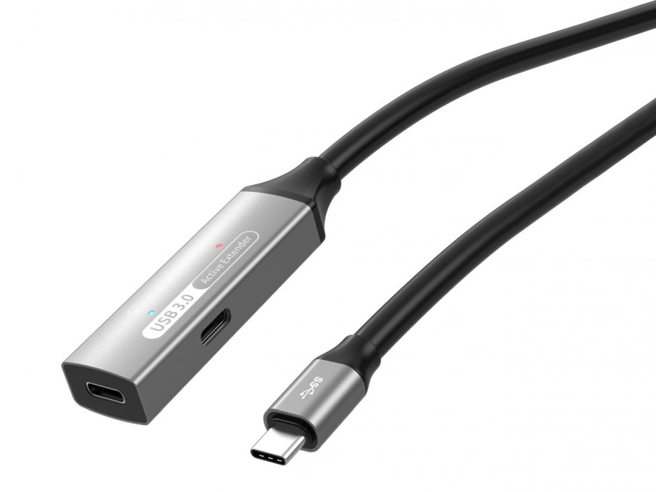 Imagine Cablu prelungitor USB 3.2 type C activ cu alimentare T-M 5m, ku31rep5al