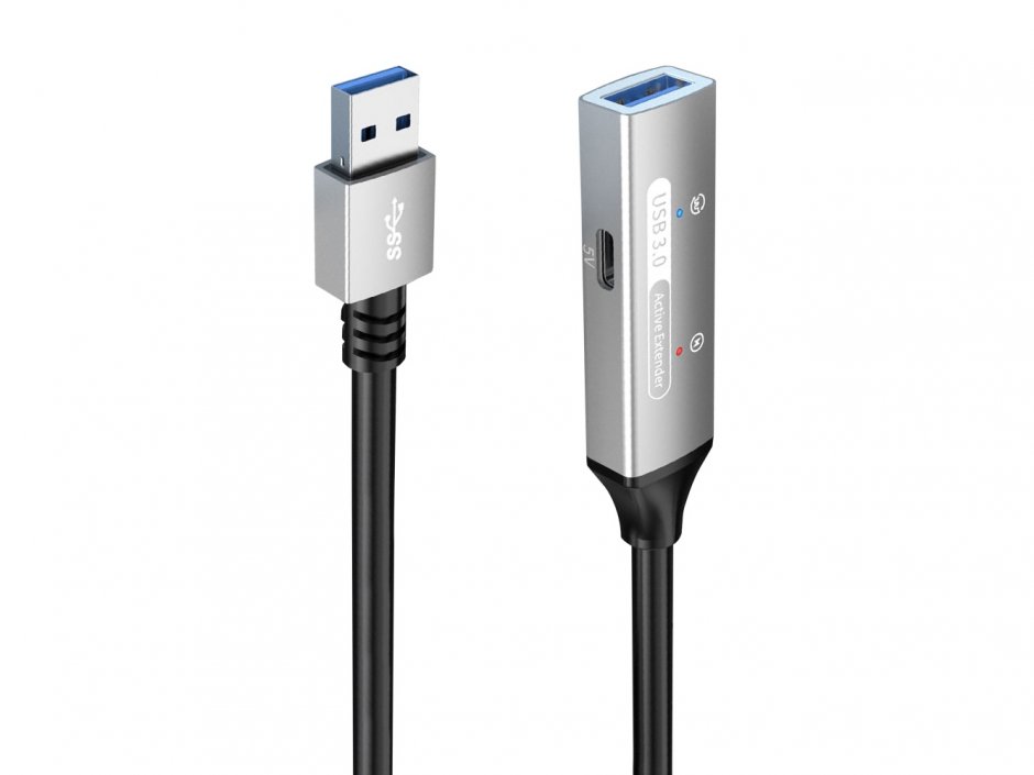 Imagine Cablu prelungitor USB 3.2-A activ cu alimentare T-M 20m, ku3rep20al