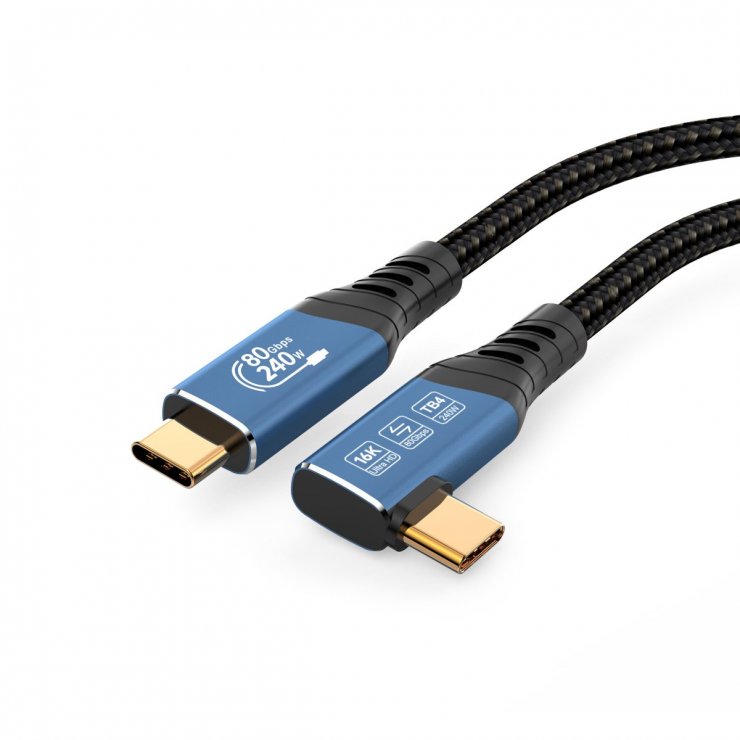 Imagine Cablu USB 4 type C 16K60Hz/4K120hz 240W drept/unghi 90 grade 1.5m, ku4cb15
