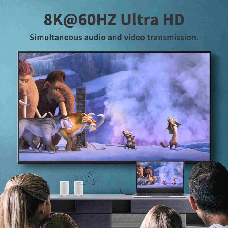 Imagine Cablu USB4 Gen3x2 40Gbps 8K60Hz 240W drept/unghi 90 grade T-T 0.8m, ku4cu08