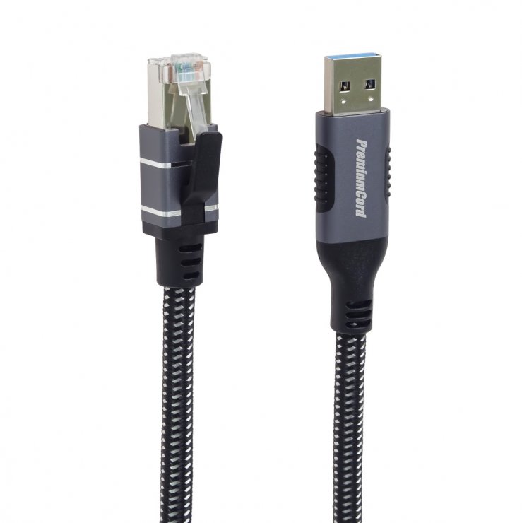 Imagine Cablu de retea USB 3.2-A la RJ45 Cat.6 FTP T-T 2m, kunet2