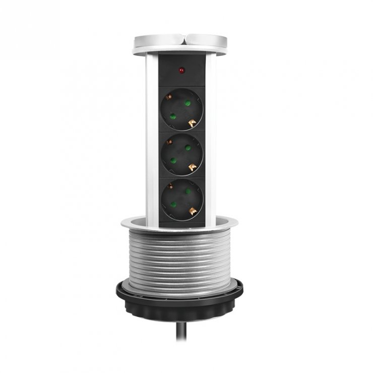 Imagine Prelungitor cu 3 x Schuko tip turn 1.8m, Logilink LPS235A